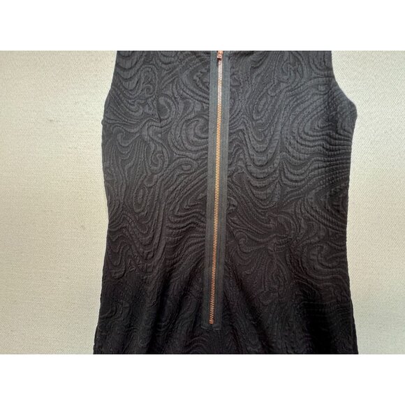 Adrianna Papell Bodycon Evening Dress Womens 6 Black Textured Sleeveless Sheath - Picture 11 of 13